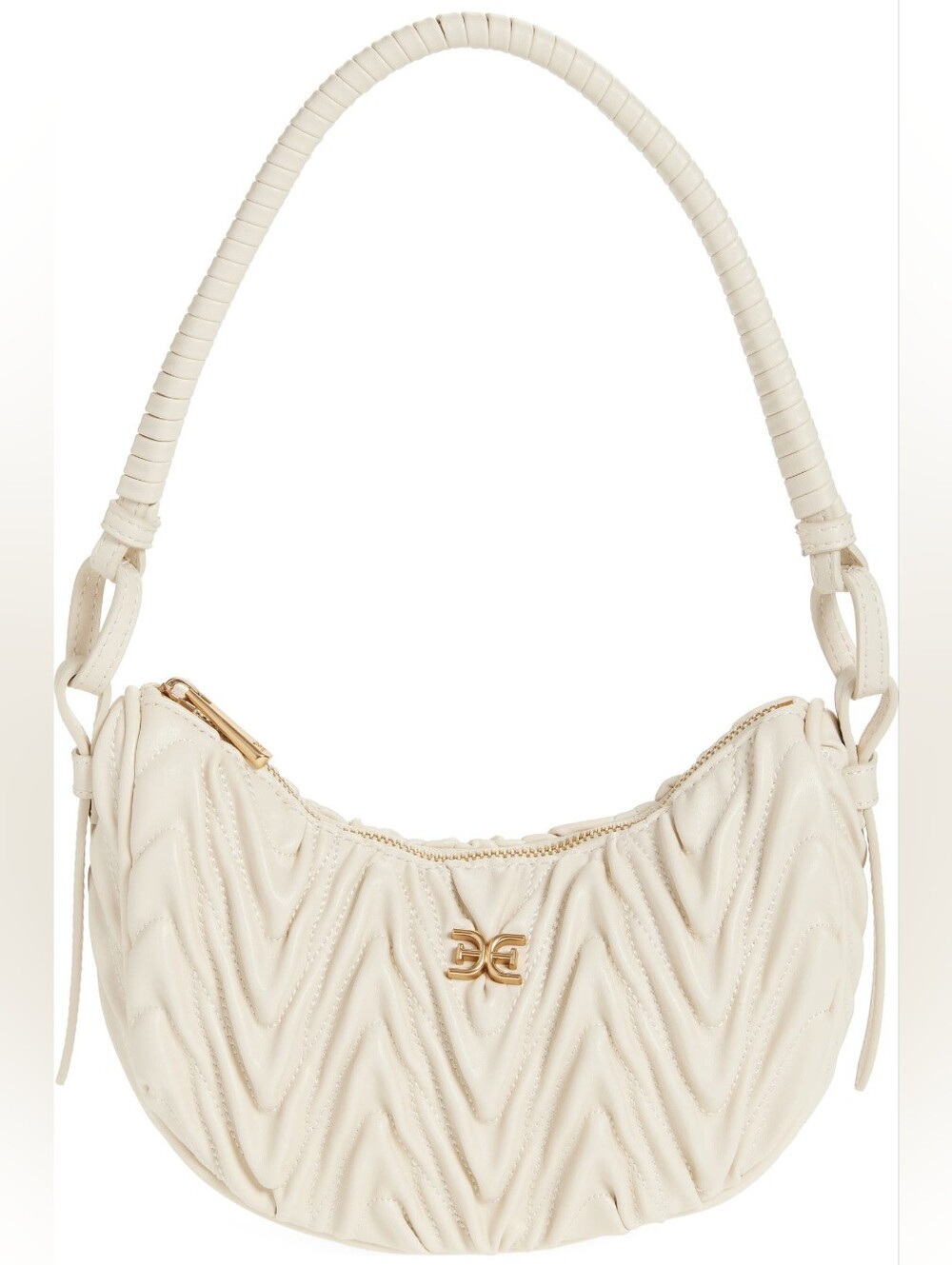 Sam Edelman Ari Quilted Leather Crescent Shoulder Bag